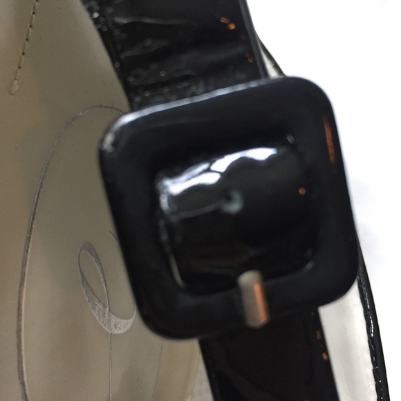 Patent Leather Sling-Back Wedge Sandals - Picture 5 of 8